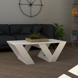 Hanah Home Pipra - Mesa de centro blanca
